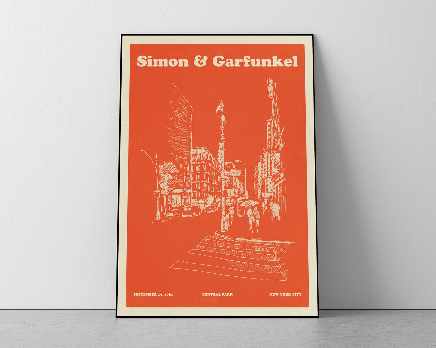 Simon & Garfunkel - Art Print / Poster - Red