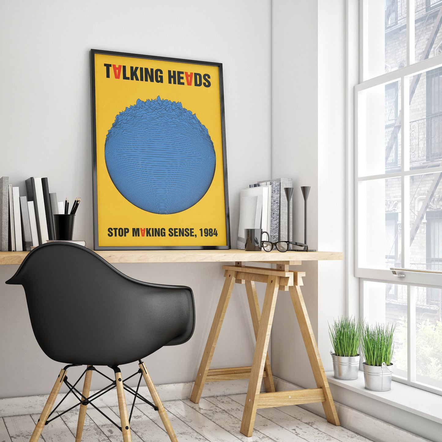 Talking Heads - Art Print / Poster - Yellow